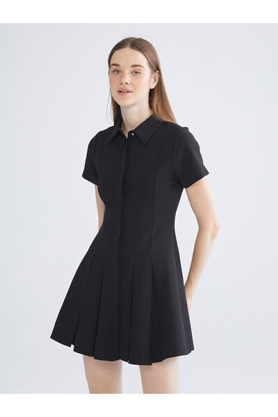 LC Waikiki Сорочка з коміром-стійкою Міні-сукня