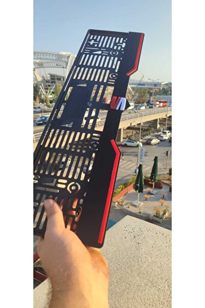 Meftun Ahşap Dizayn Seat Model Uyumlu Kırmızı Çizgili Pleksi Piona Black Plak...