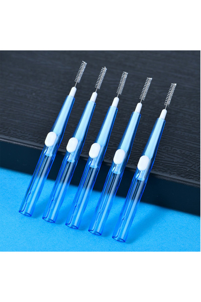 L&Wen Push-Pull Interdental Brush, Dental Toothpick Floss for Braces 60 PCS (0.7mm）