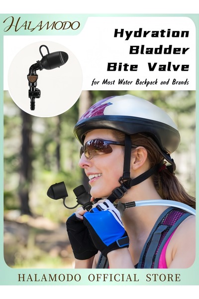 HALAMODO قطعة فم بديلة لمثانة الترطيب مع صمام عض عالمي لحزم الترطيب