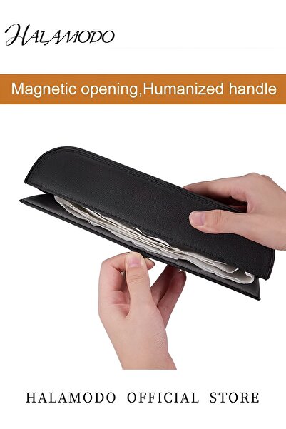 HALAMODO Car Tissue Box Paper Holder PU Leather Rectangular Tissue Holder Multifunctional Tissue Box