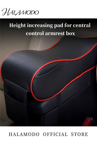 HALAMODO Car Center Console Cover Pad with Phone Storage Bag Auto Armrest Cushion Foam Auto Armrest Pillow