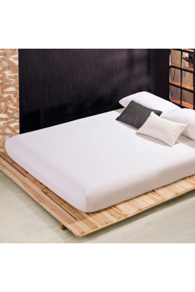 BAOLY Bed Sheet with Elastic 100×200 cm, White