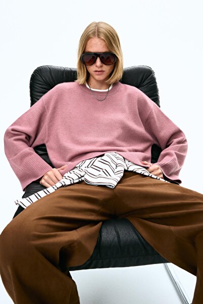 Bershka Oversize sweater with ribbed hem