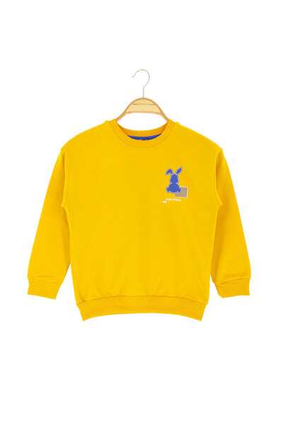 CRASSİ Μπλούζα για αγόρι με στάμπα κουνελιού με ανάγλυφο σχέδιο