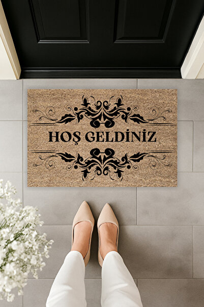 Dormot Modern Dijital Baskı Desenli Hoş geldiniz Kapı Önü Paspas 70x45cm