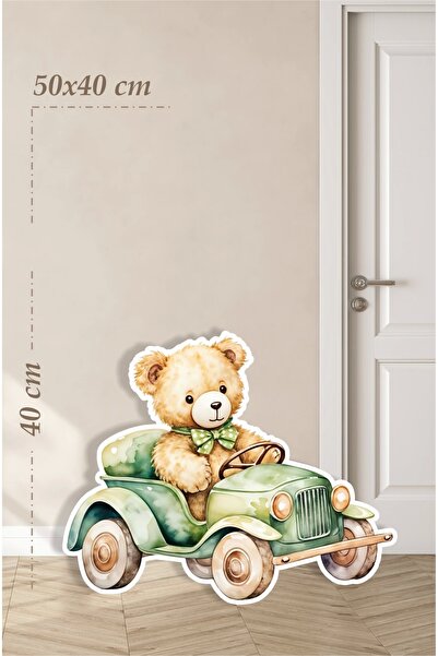 neşeli günlerim Safari auto sa temom medvedića - stojeća tabla 50x40 cm