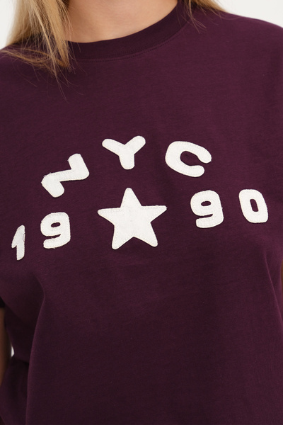 Addax Nyc 1990 Written T-Shirt P10411-D13