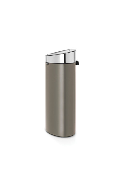 Brabantia Touch Bin New 650529, 40 l, Silent and smooth closing, Flat back, Grey/stainless steel