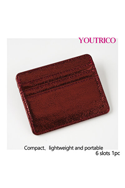 Youtrico RFID Blocking Leather Credit Card Case Holder Small Compact ID Card Holder Coin Purse