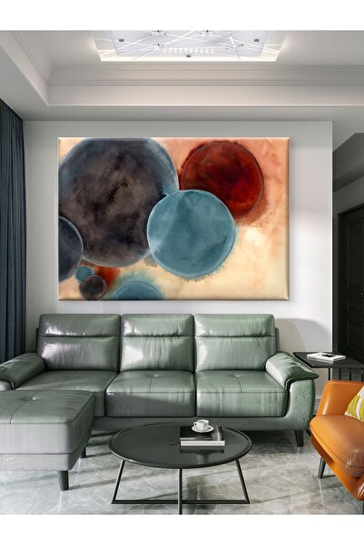 ESLEM SOFT YUVARLAK DESEN BASKI KANVAS TABLO