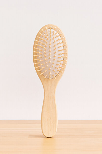 DUFF CLEAN Round Head Bamboo Wooden Hair Comb