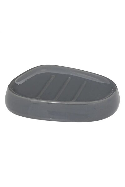 ACE طبق صابون 5Five من الفخار (12 × 9.5 × 2.5 سم، رمادي حصوي)