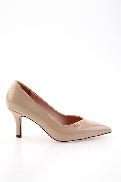 Bambi Bej Kadın Klasik Topuklu Ayakkabı K01231461298