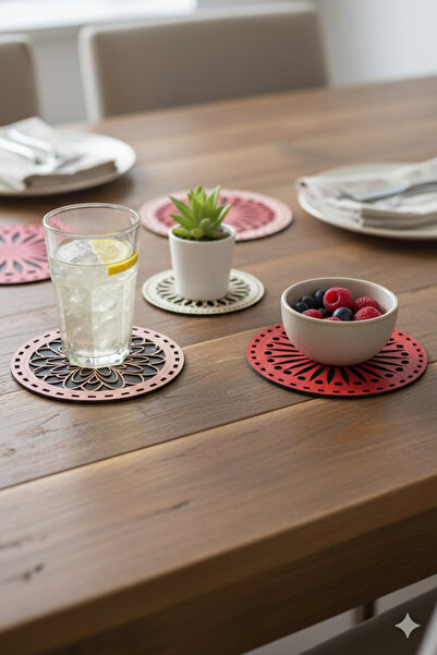 lumos dekor طقم أواني خشبية كبيرة وصغيرة الحجم مكون من 8 قطع، يشمل قدور ومقال...