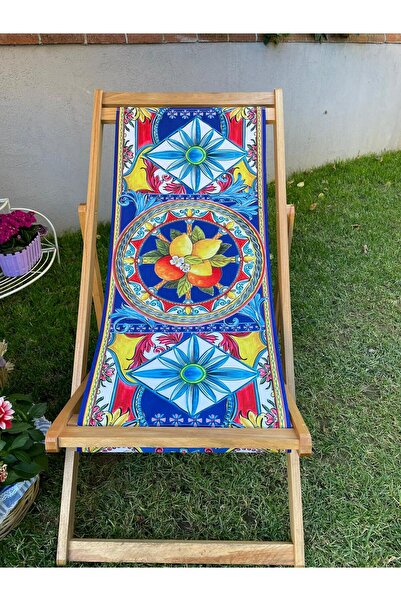 Merve Kaymakcı San Di Monte Limonlu Lacivert Şezlong