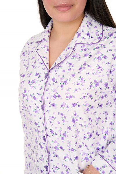 Centini Women's pajamas with buttons, Amalia, purple