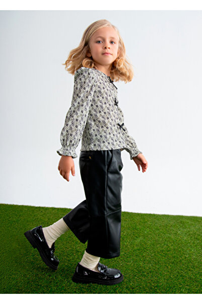 Abel & Lula Black Leather Pants Kids 5726