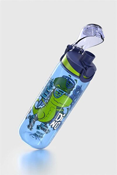 Renga زجاجة مياه تريجرو منقوشة للأطفال سعة 630 مل من التريتان 912171 باللون الأزرق
