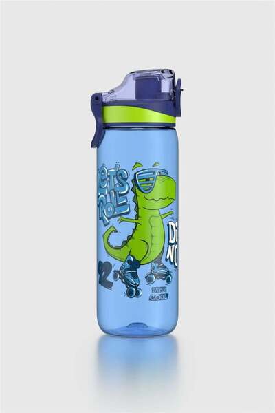 Renga Trego Patterned 630 ml Tritan Children's Water Bottle 912171 Blue
