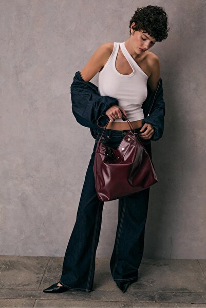 Stradivarius Studded bucket bag