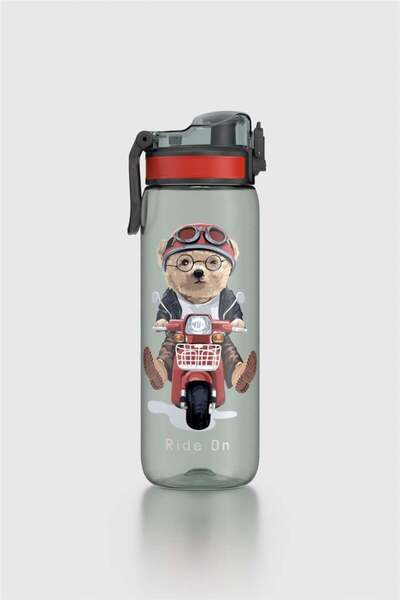 Renga Rybo-X Patterned 630 ml Tritan Children's Water Bottle 912163 Black