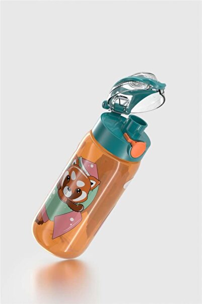 Renga Saga Patterned 530 ml Children's Water Bottle 912174 Orange-Turquoise