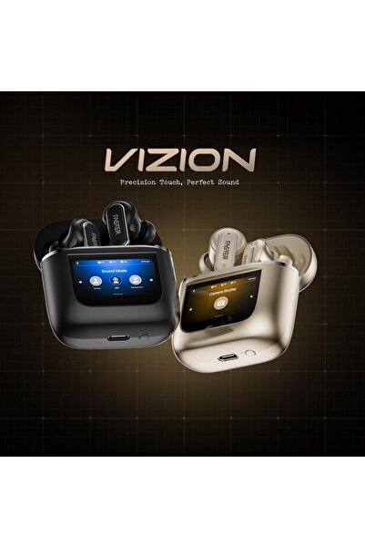 Faster Vizion Wireless Earbuds, Bluetooth 5.4 with ENC, Smart Touch Screen Case, 35H Playtime, Hi-Fi