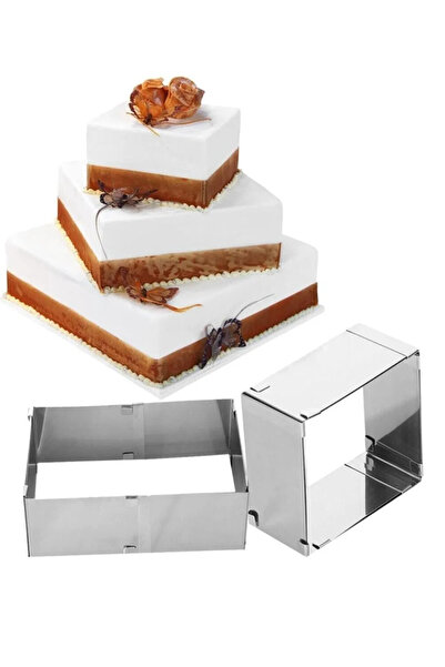 Genel Markalar Ayarlanabilir Kare Model Kelepçeli Kek Çemberi Paslanmaz Çelik...