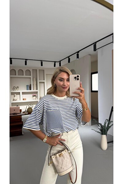 Sezgi Tekin Сумка з деталями, смугаста, оверсайз, трикотаж