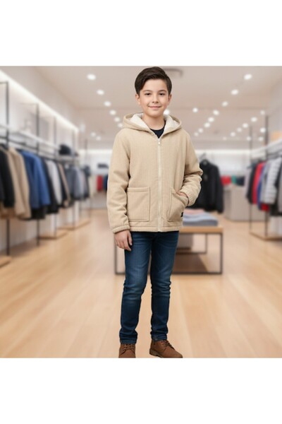 ARDSU Unisex Children's Jacket with Velvet and Plush Lining