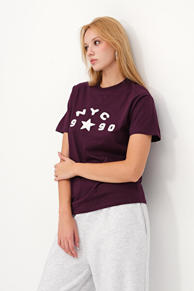 Addax Nyc 1990 Written T-Shirt P10411-D13