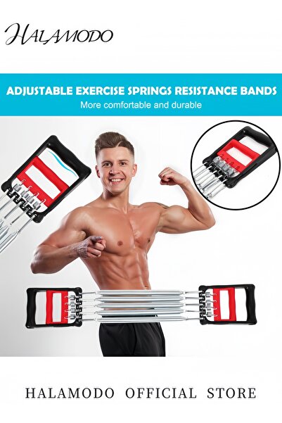 HALAMODO Chest Expander for Arm Muscle Building Adjustable Resistance Bands for Home Gym Arm Strength