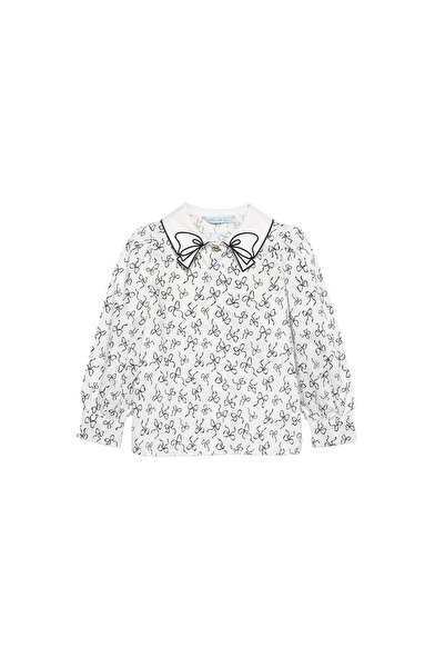 Abel & Lula Bow Patterned Blouse Children's 5613