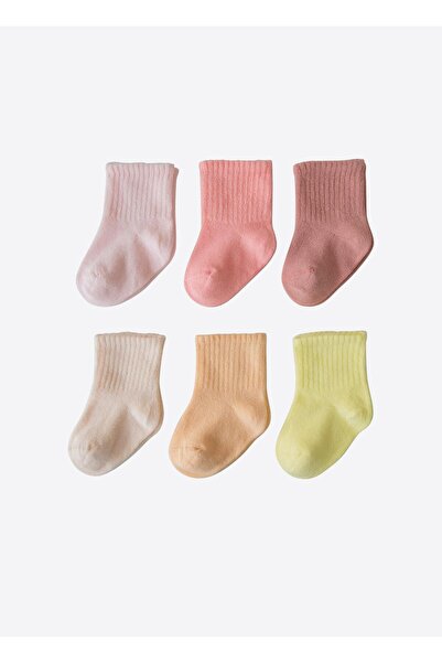 kitikate Organic Baby 6-Piece Socks Set Yellow
