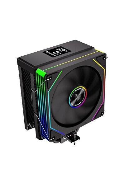 majesty CPU Air Cooler - 6 Heat Pipes, Digital Display, 120mm ARGB Fan, Intel and AMD Compatible