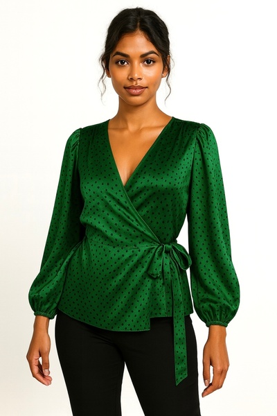 Flaner feman Saten Bluz