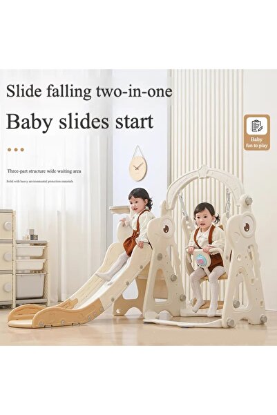 Nichiduta Garden 3in1 White Dinosaur indoor/outdoor children's playground with slide, swing