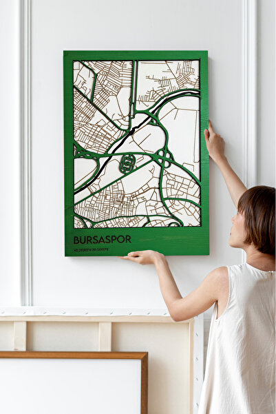 ioadesign Tablou din lemn Decor 3D de perete - Fan Bursaspor