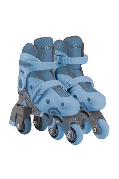 Globber Learning 2-In-1 Inline Adjustable Skates (Blueberry, S/M)
