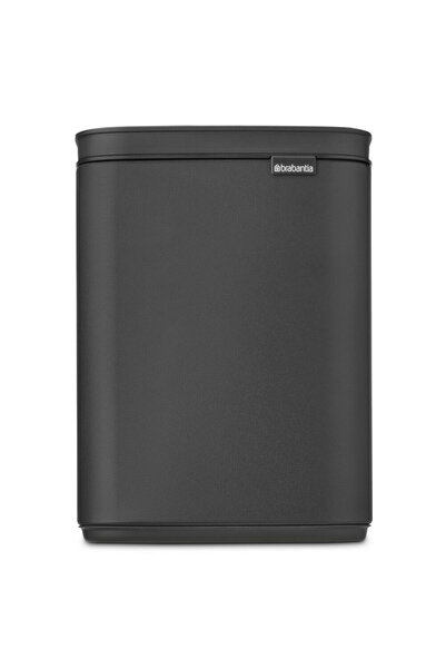 Brabantia Bo Small 1008866 Waste bin, 4l, Smooth & silent opening, Non-slip, Mineral coat, Dark grey