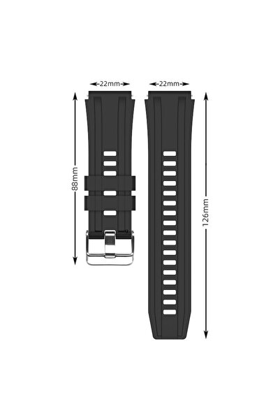 General Store Silicone Watch Strap SA&SO General Store®, Compatible with Huawei Watch GT 2 / 3 PRO, Samsung Galax