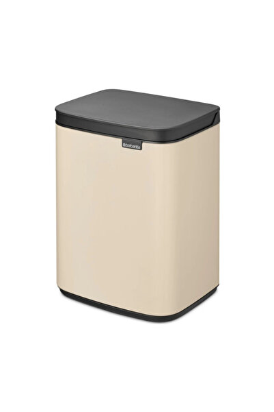 Brabantia Bo Small Waste Bin 1008865, 4 l, Smooth and silent opening, Anti-slip base, Beige