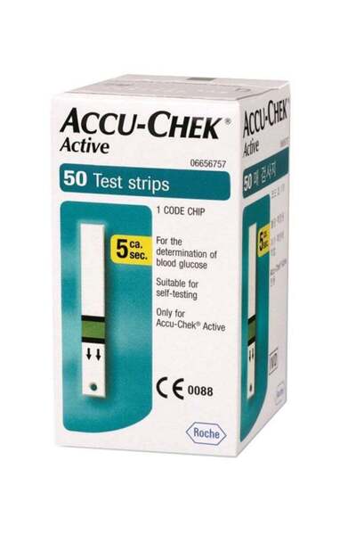 Roche Accu-Chek Active Test Strips, Pack of 50