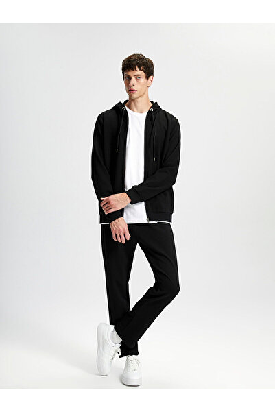 LC Waikiki New Season Hooded Long Sleeve Men's Zippered Sweatshirt