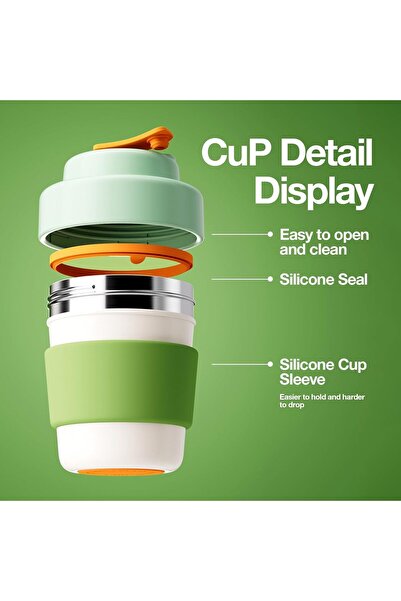 CHAKO LAB Travel Mug 14Oz Stainless Steel Coffee Mug Double vacuum wall, Stay hot and cold, BPA free