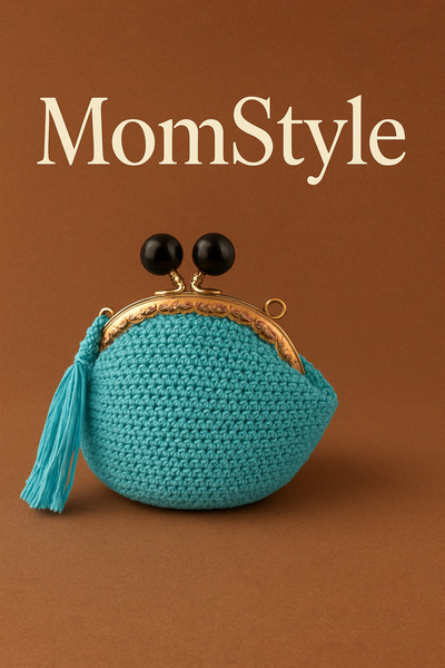 MomStyle El Yapımı Örgü Lolipop Çanta – Metal Klipsli Mini Cüzdan