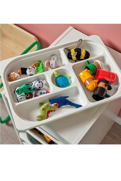 IKEA Trofast Compartment Storage Box, White, 42X30X5Cm