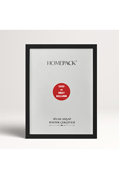 HOMEPACK 20X30 cm Black Wooden Framed Poster Frame, Blank Frame, Black-Frame-20X30
