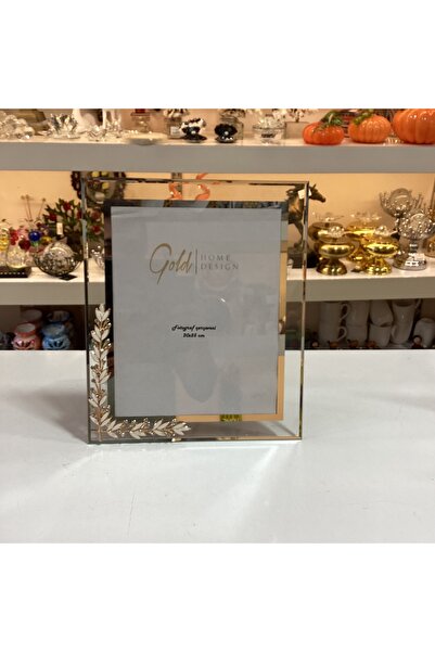 Gold home design Kristal Taşlı Cam Fotoğraf Çerçevesi 20x25